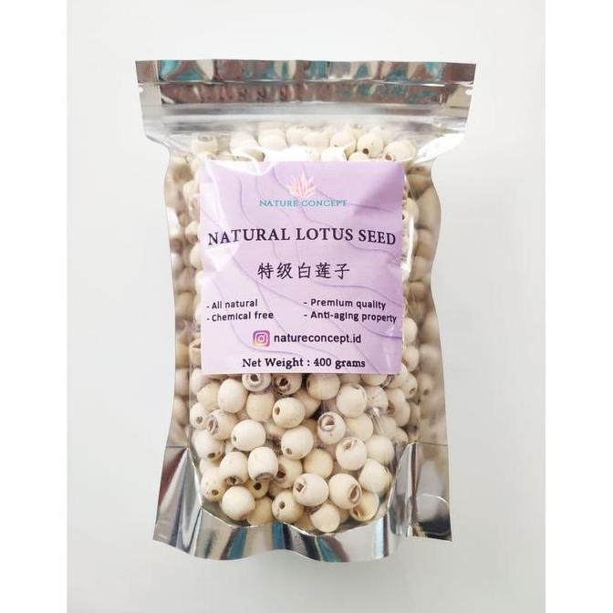 

Lotus Seed Biji Teratai Makanan Diet Sehat Alami Organik 400 Grams