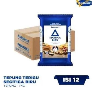 

Bogasari Segitiga Biru Premium 1Kgx12(1Karton)Tepung Protein Sedang