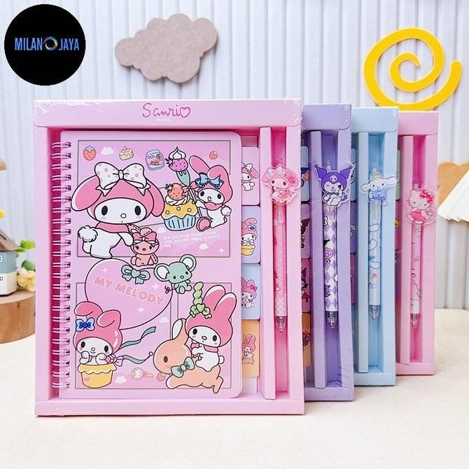 

Jurnal 7In1 Set Gift Box Buku Diary Notes Pulpen Memo Gantungan Stiker Notebook Paper Book Stationery