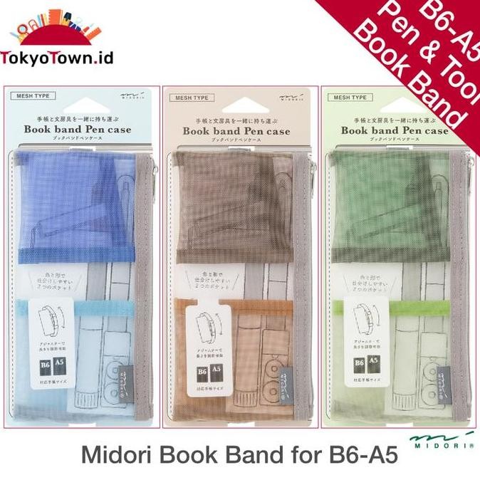 

Midori Pen Case Book Band For B6-A5 Mesh