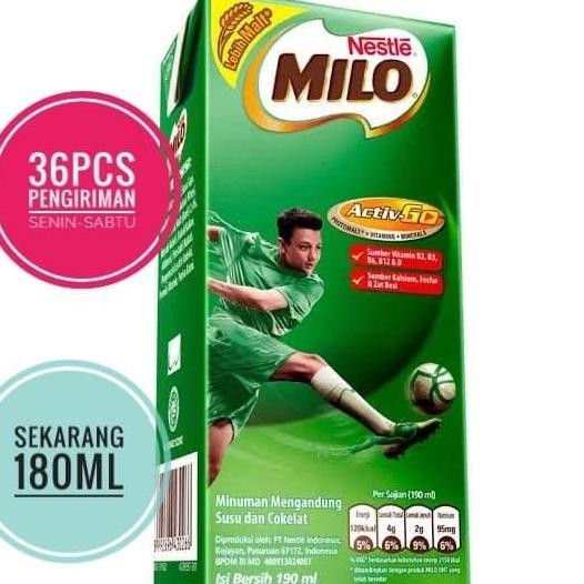 

Susu Milo Uht 180Ml 1Karton Isi 36Pcs