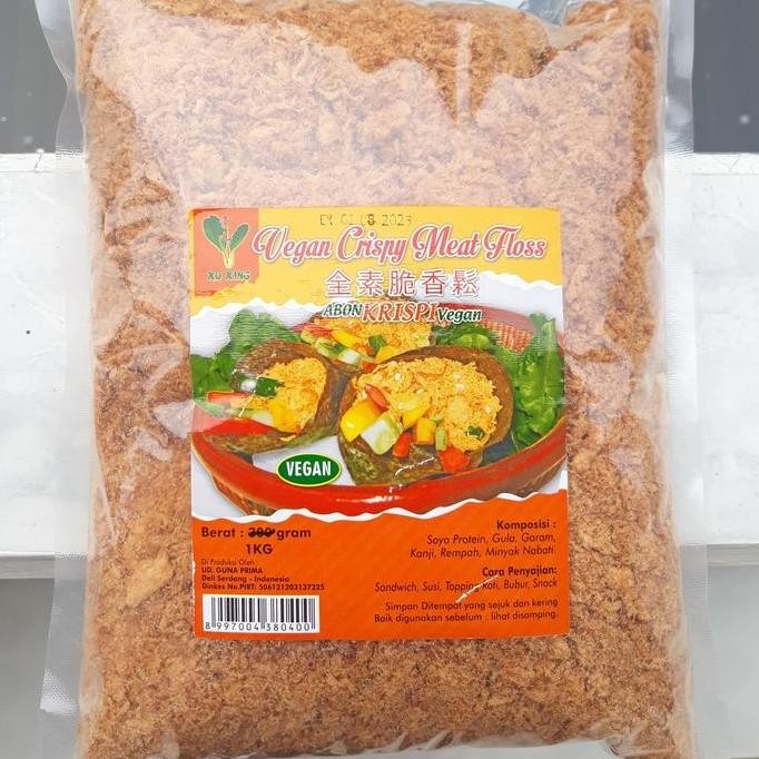 

Vegan Crispy Meat Floss - Abon Krispi Xu Xing 1 Kg Vegan & Vegetarian