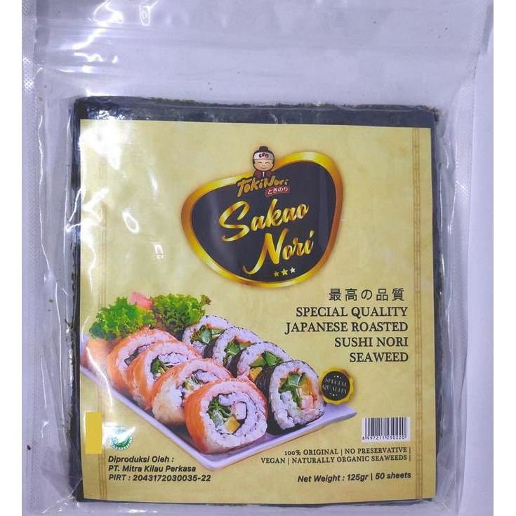 

Tokinori 50 Sheet Yaki Sushi Nori Halal Mui Roasted Seaweed 21X19 Cm