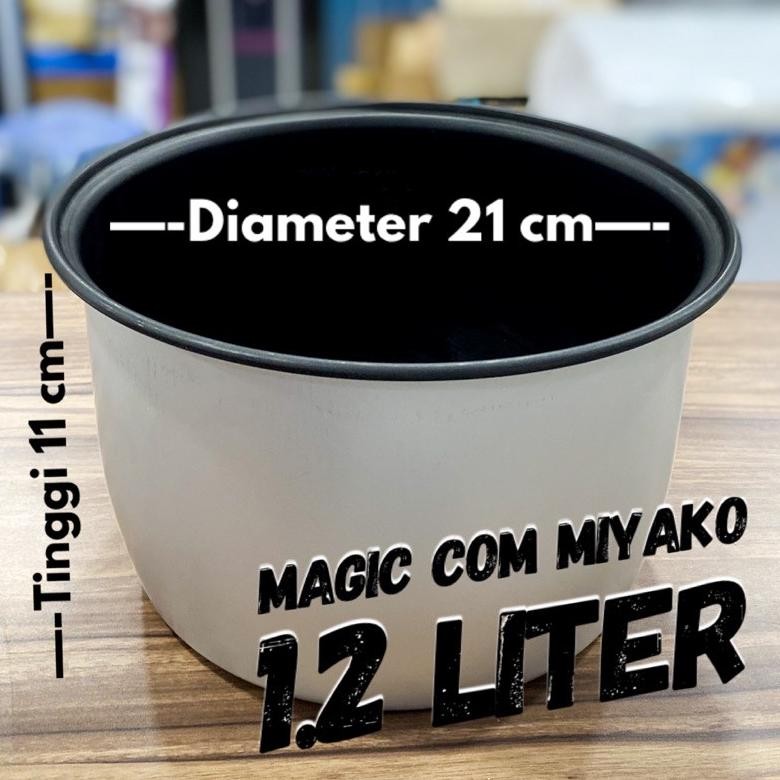 ryu-56 wdr-75 fn-56 lij-56 Panci Magic Com Miyako 0,6 1 1,2 dan 1,8 2 Liter ORIGINAL ADA LOGO MIYAKO