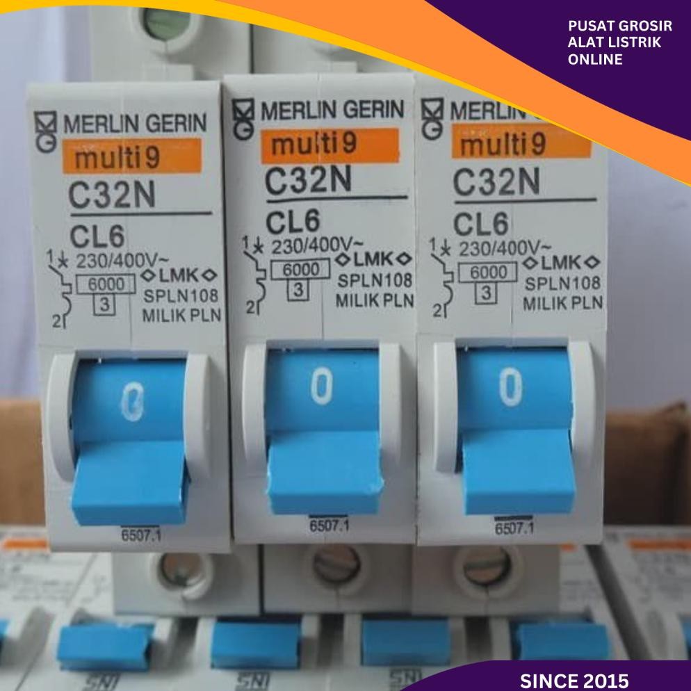 gha-65 LNB-1217 hj-45 Best Seller MCB MERLIN GERIN BIRU 2A 4A 6A 10A 16A 20A 25A 32A 40A 63A MULTI9 