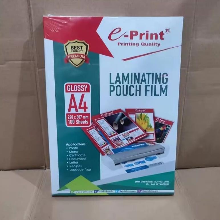 

JH8 30 Lembar Plastik Laminating A4 / F4 EPRINT
