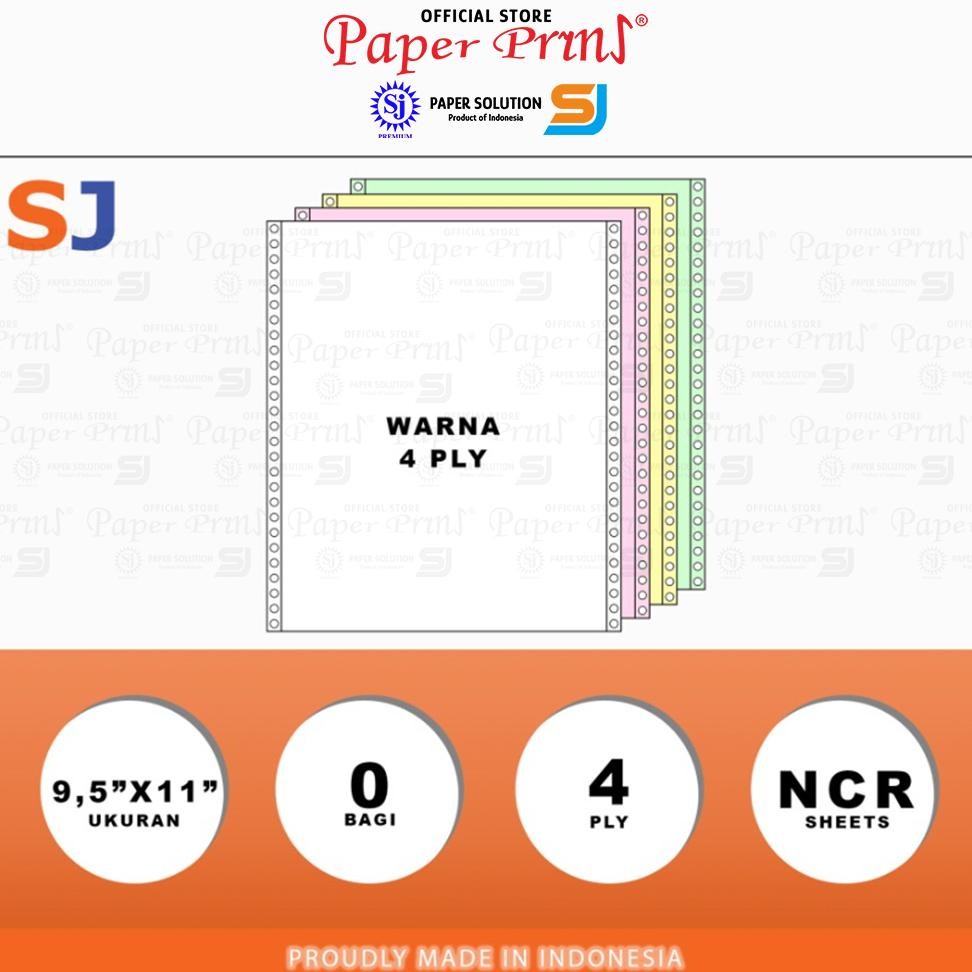 

JH8 SJ Orange Kertas Continuous Form 4PLY NCR 9,5" x 11