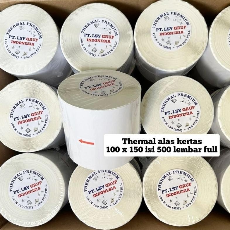 

JH8 kertas thermal label barcode 100 x 150 mm A6 isi 500 lembar full