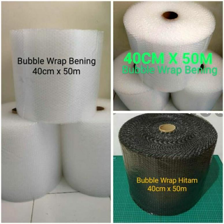 

JH8 Bubble Wrap Bening/Hitam 40 cm x 50 meter