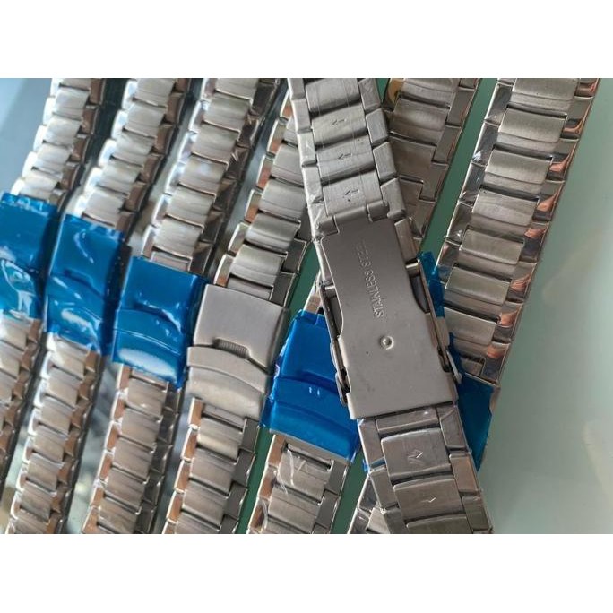 new  STRAP TALI JAM TANGAN RANTAI STAINLES STEEL SOLID SILVER AC EXPEDITION