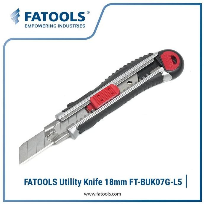 

ready !!! FATOOLS BUK07G-L5 Utility Knife 18MM Cutter Pemotong Kardus Kertas