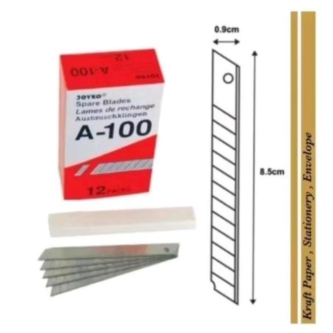 

ready !!! JOYKO CUTTER BLADE / REFILL MATA PISAU KECIL A-100 (12 TUBE / 1 PAK)