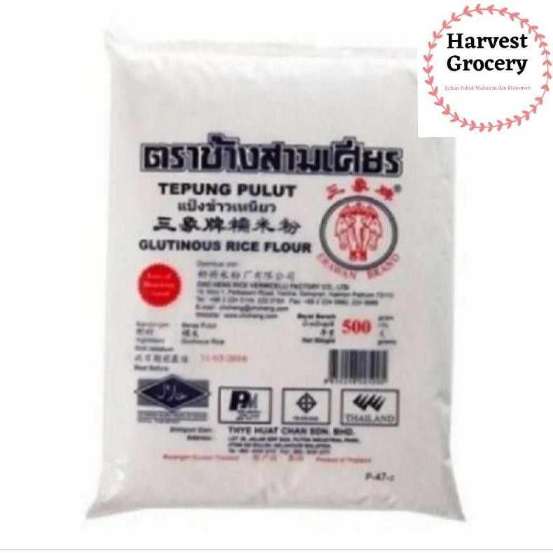 

Promo Tepung Pulut / Ketan / Glutinous Rice Flour Erawan Brand 500Gr X 20 Pcs