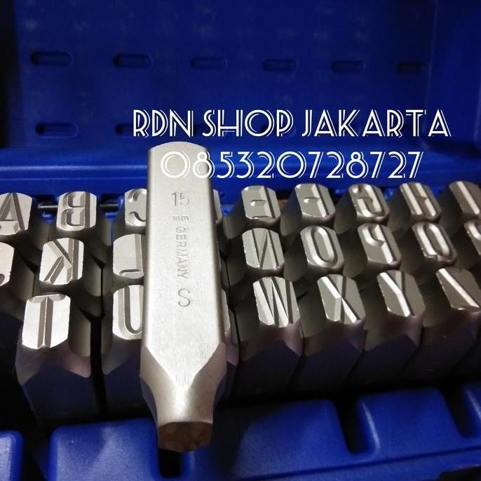 Huruf Ketok dan angka set 15 mm Masus Germany Heavy duty
