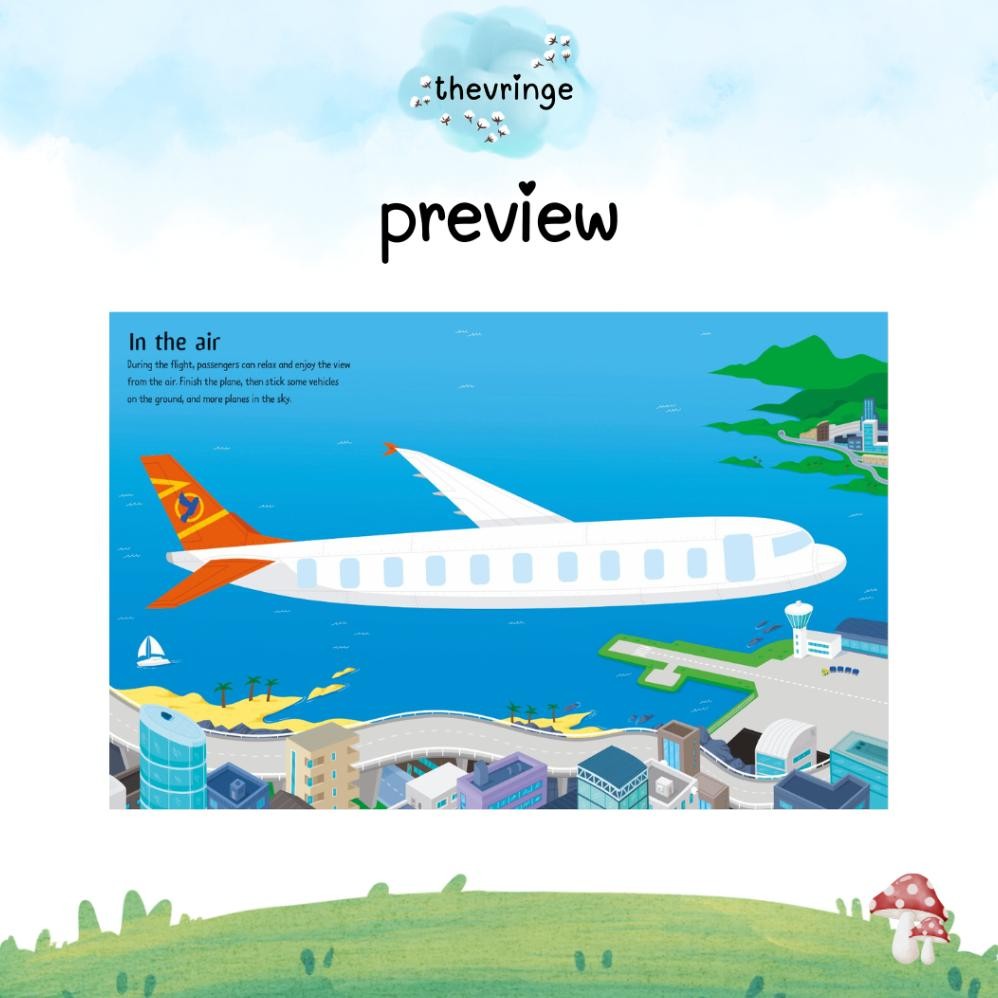 JH8 Sticker Book Airport Buku Aktivitas Bandara buku anak Usborne Sticker Book