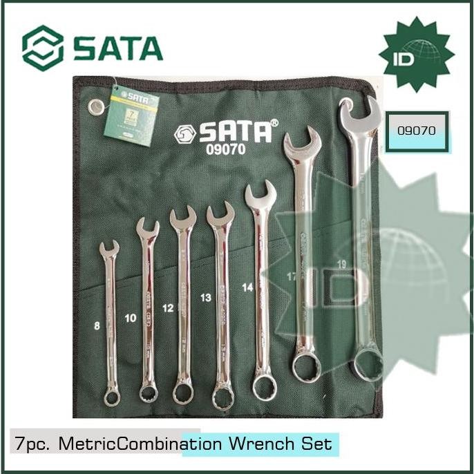 KUNCI RING PAS SET 09070 7PC COMBINATION WRENCH SET (METRIC) SATA