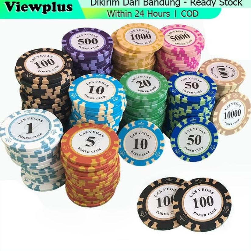 Poker Chip Set 10Pcs Texas Poker Chip Coin Koin