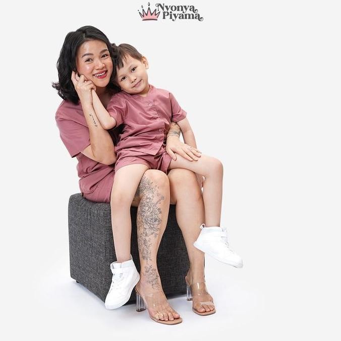 Nyonya Piyama Poly Bamboo Family Set (Rosedust Cozy)