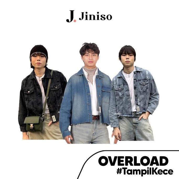 Jiniso - Pria Oversize Jaket Jeans