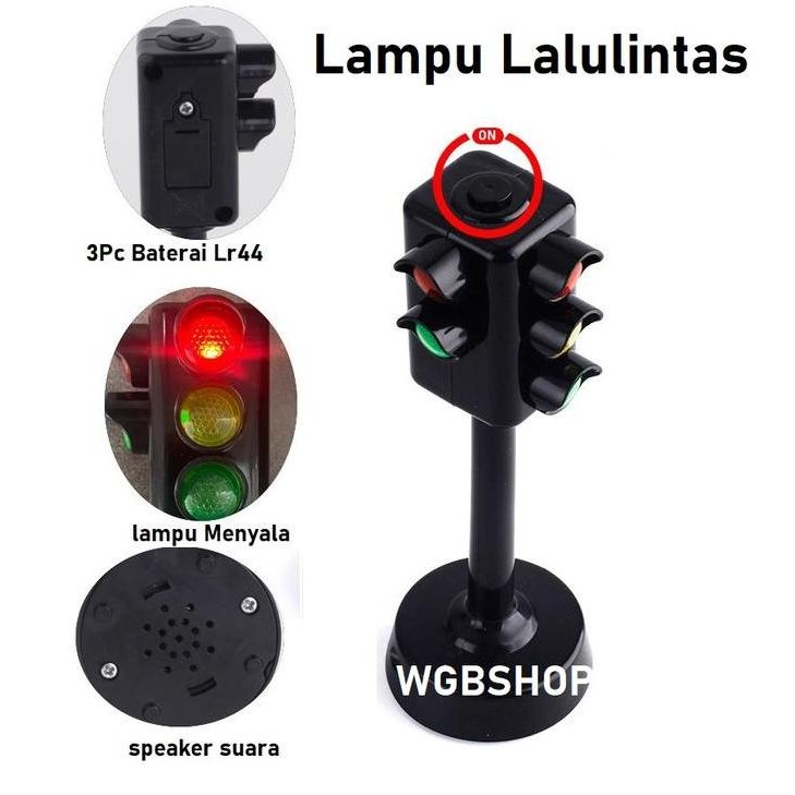 Mainan lampu lalu lintas , lampu traffic , lampu merah  mainan edukasi anak ms