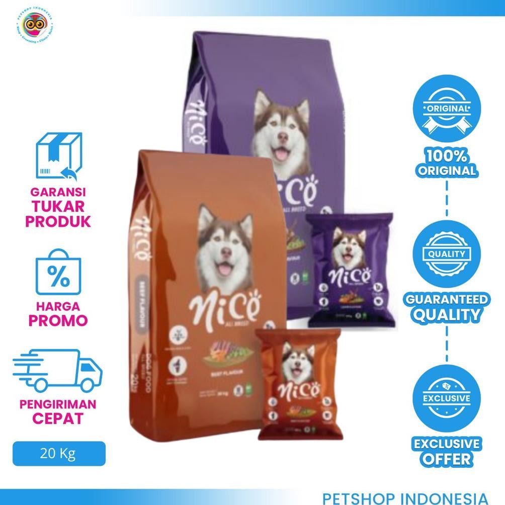 Nice Dog Food 20kg - Makanan Kering Anjing AST