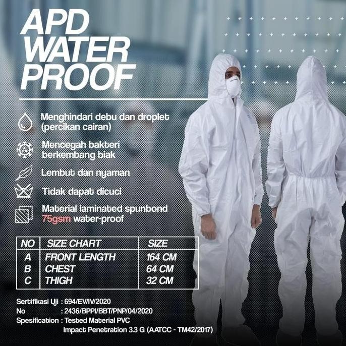 TGR apd waterproof / baju hasmat