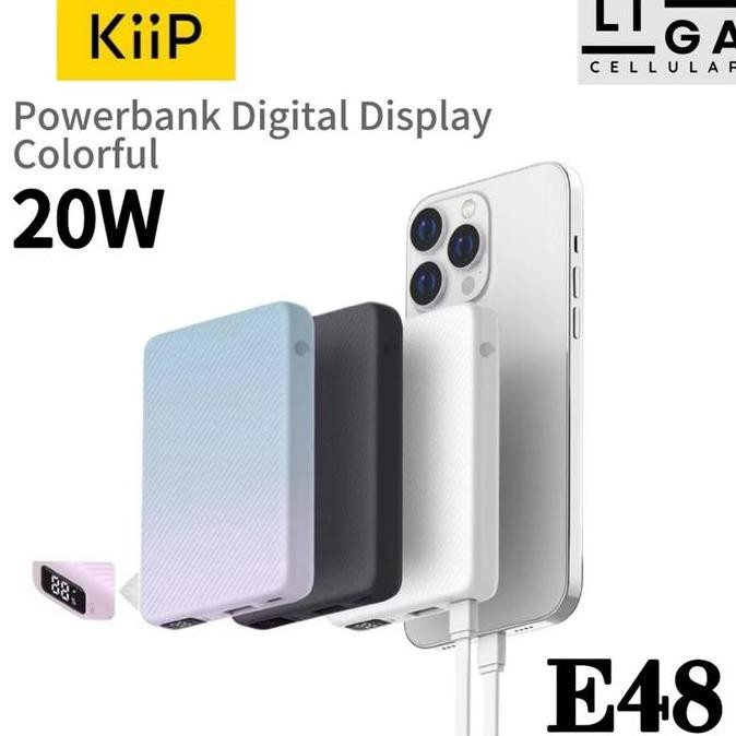 Kiip E48 Powerbank 10000Mah 20W Digital Display Fast Charging Tipis