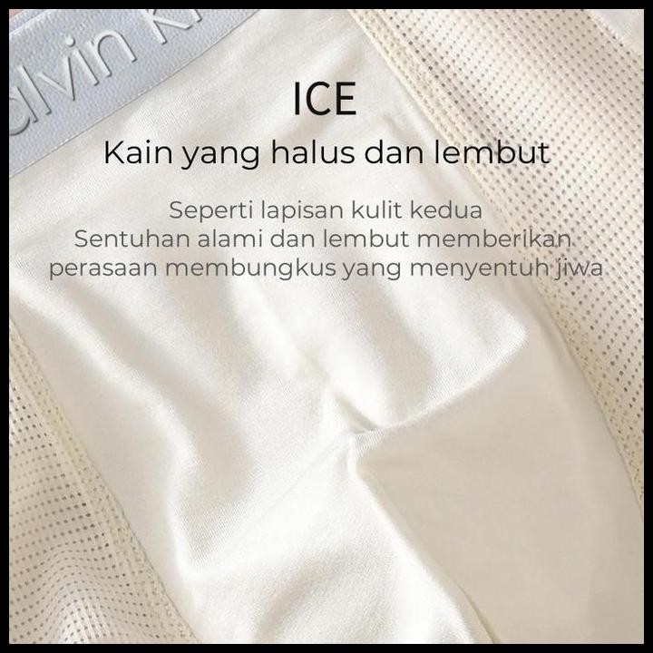 Terlaris Calvin Klein 4PCS Ice Silk Boxer Short Pants Pria Celana Dalam Boxer Sport Cool Mesh Pria C