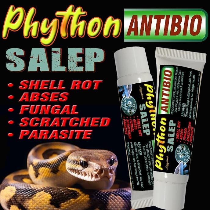 PHYTON ANTIBIO SALEP OBAT PENYAKIT KULIT ULAR PITON GTP SANCA KEMBANG CORNSNAKE MILK SNAKE DIPONG BO