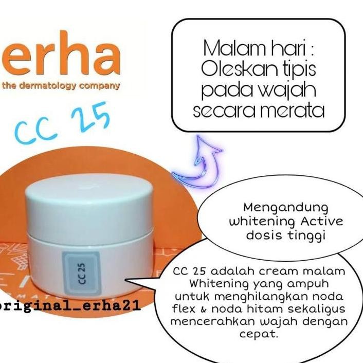 Corrective cream malam erha CC 5 , CC 10 , CC 25 , CC 50 (correcttive cream)
