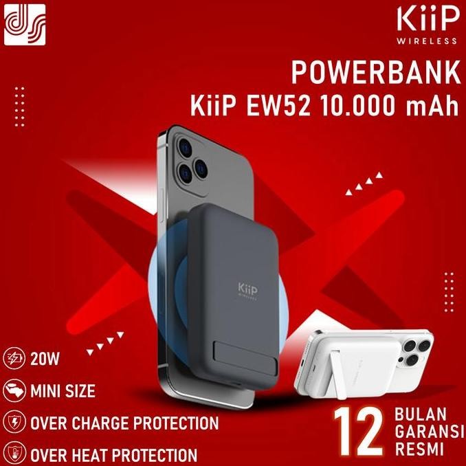 Kiip Wireless Ew52 Powerbank Magnetic Magsafe 20W Fast Charging Qc Pd