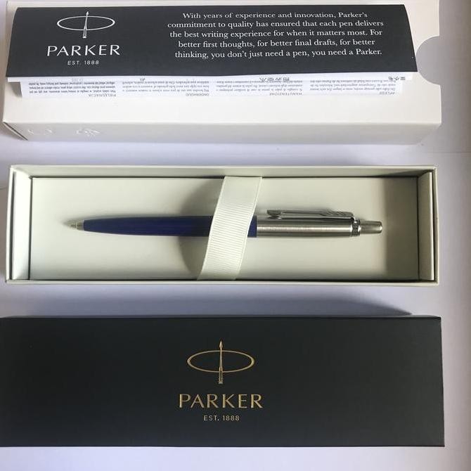 

Pulpen Parker Jotter Ballpoint Spc Biru Crome Trim ( Klip Silver ) Kualitas Terbaik Harga Termurah
