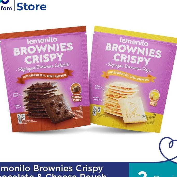 

Lemonilo Brownies Crispy Coklat Keju Brownis Kering 35 Gram