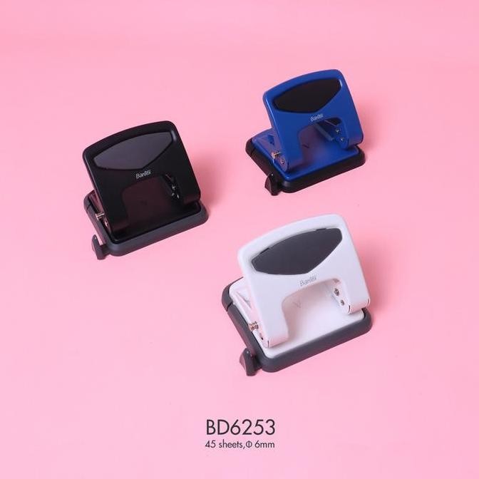 

Bantex Pembolong Kertas 2 Lubang / Punch Muat 25 Lembar Dengan Soft Touch Locking System BD6252