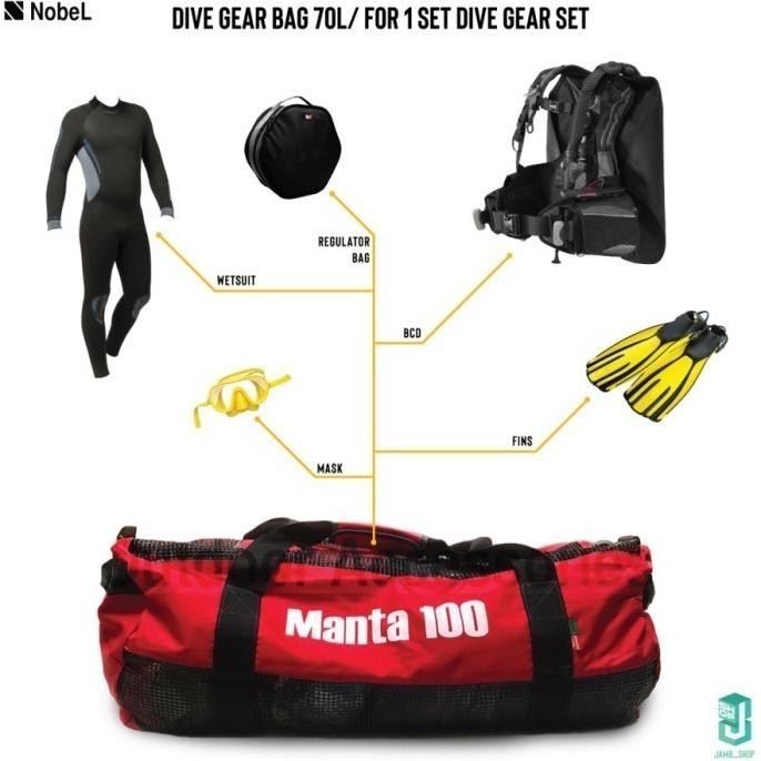 BIG SALE NobeL - Dive Mesh Bag Manta 100 PROMO TERBARU BEST SELLER BEST PRICE 100%