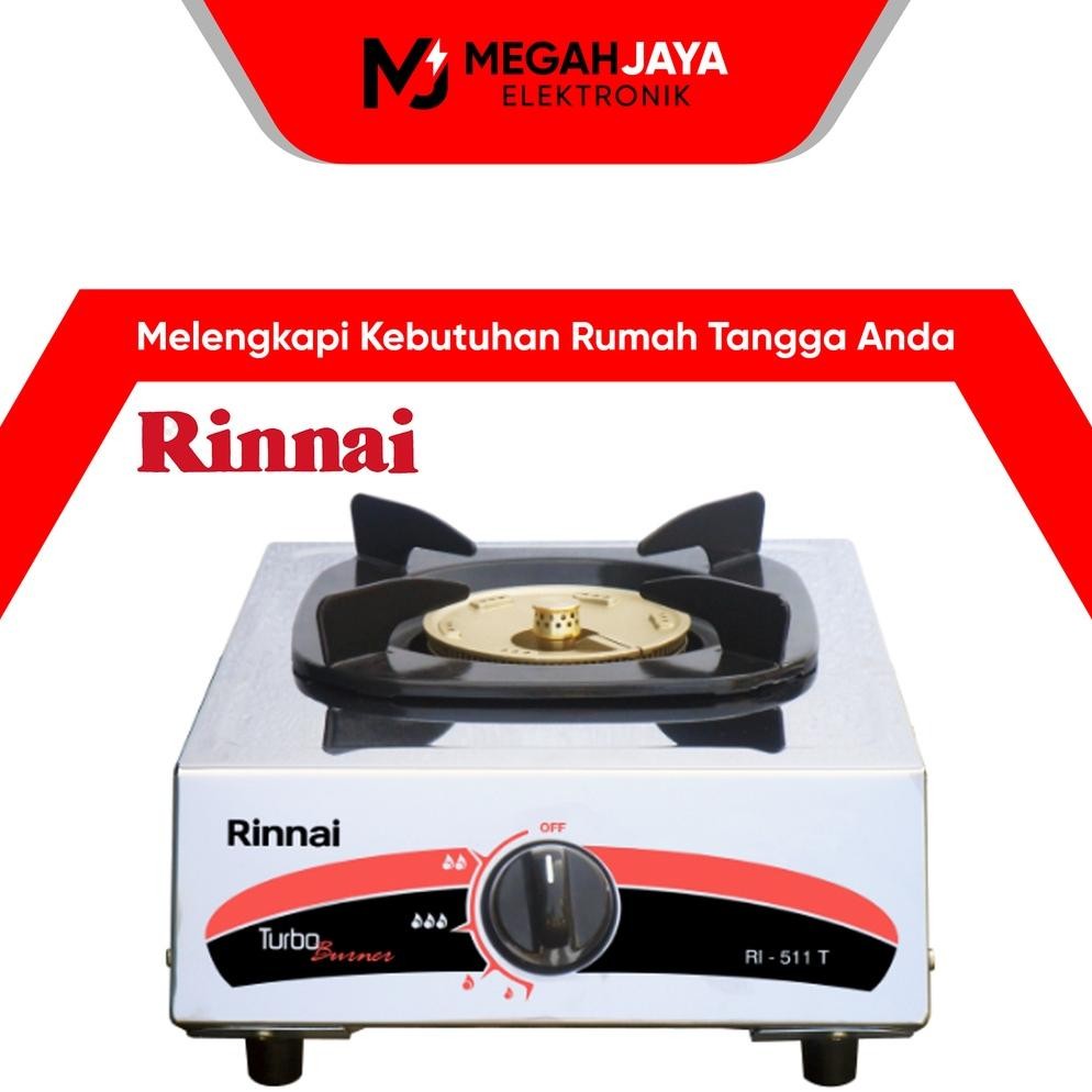 [COD READY] PAKET HEMAT KOMPOR + REGULATOR RINNAI RI 511T / RI-511T / RI 511 / T RI511 T (1 TUNGKU)