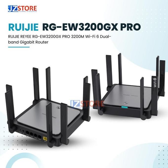 Ruijie Reyee Rg-Ew3200Gx Pro 3200M Wi-Fi 6 Dual-Band Gigabit Router New Stok