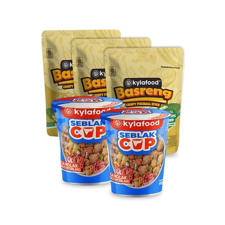 

READY STOK Kylafood paket 2 seblak cup + 3 basreng original 80gr Siap kirim