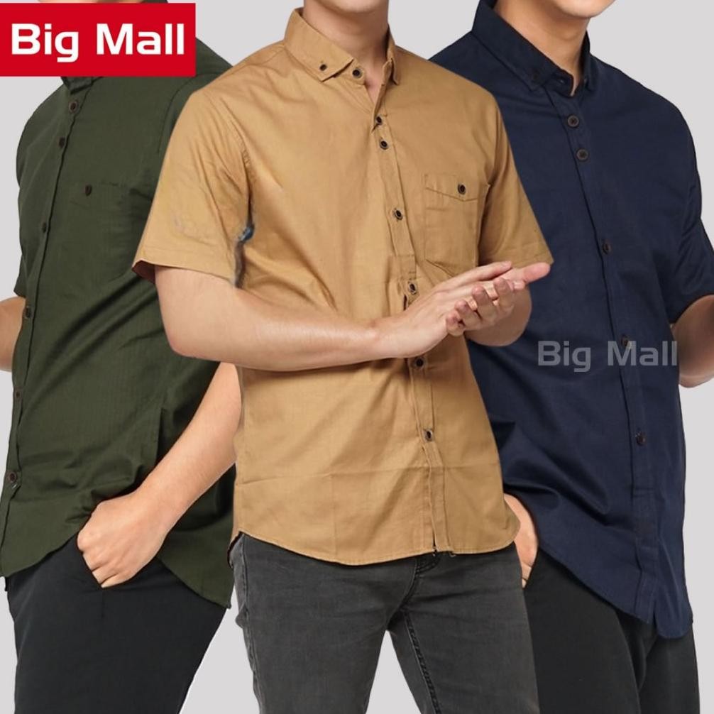 Big Mall [M-Xxxxl] Kemeja Pria Lengan Pendek Premium Mall