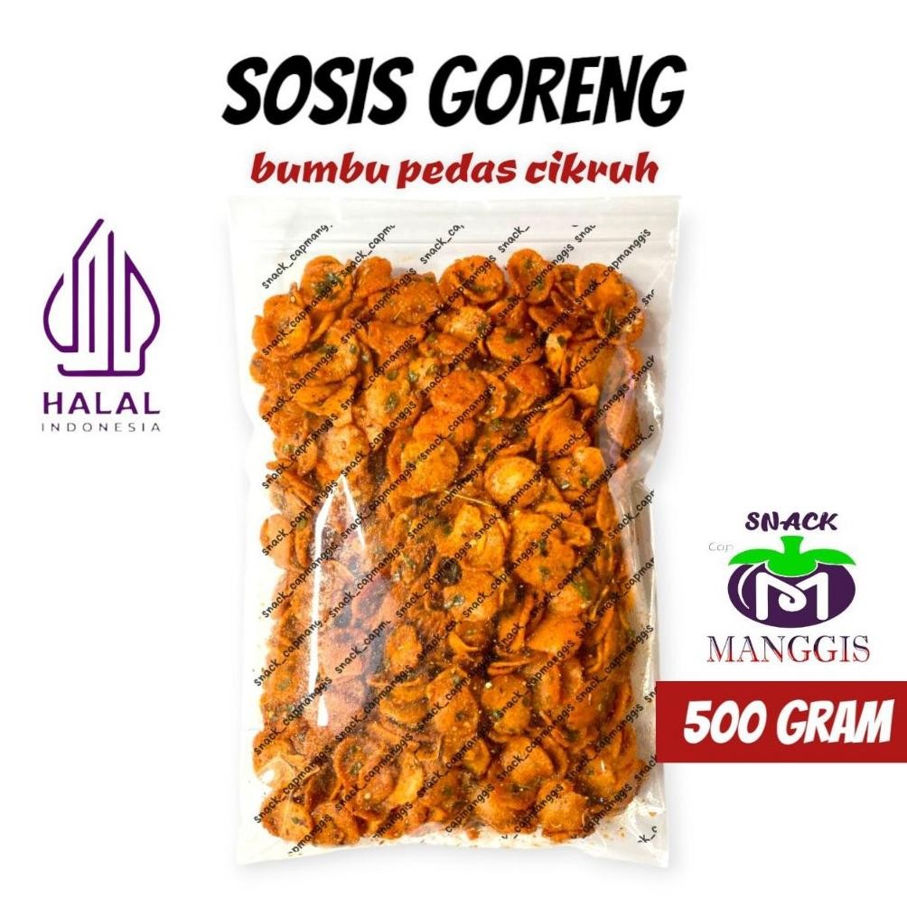 

Sosreng 500 Gram Bumbu Pedas Cikruh Daun Jeruk / Sosis Goreng Viral / Manggisraya / Pedas Cikruh