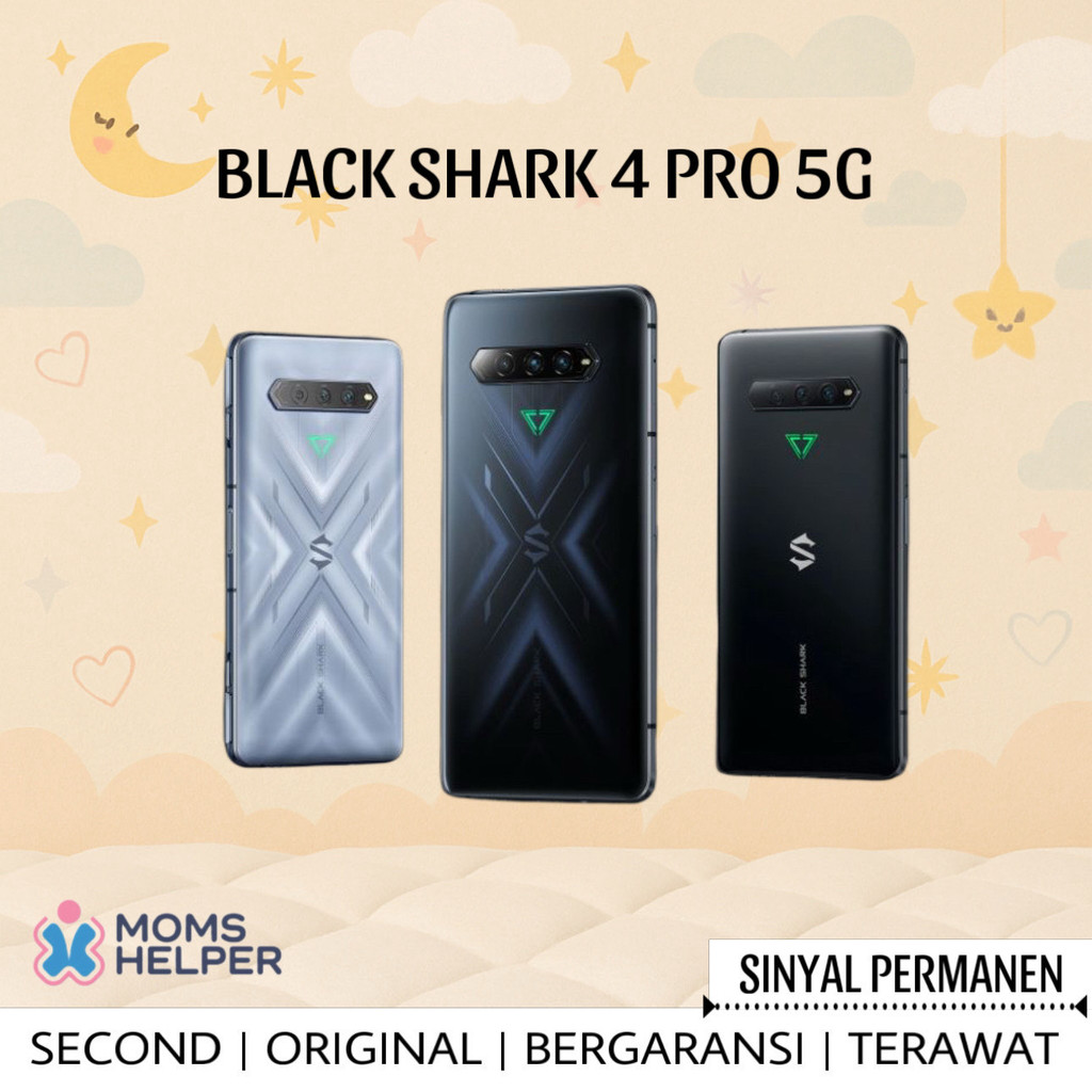 BLACK SHARK 4 PRO 5G 12/256GB - SIGNAL PERMANEN - BEBAS RESET - SECOND FULLSET MULUS