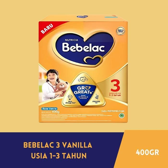 

Mb Nutricia Bebelac 3 Vanilla 400 Gram Susu Pertumbuhan Anak Usia 1-3 Tahun Rasa Lezat Dengan Grogreat+ Formula Dan Nutrisi Lengkap