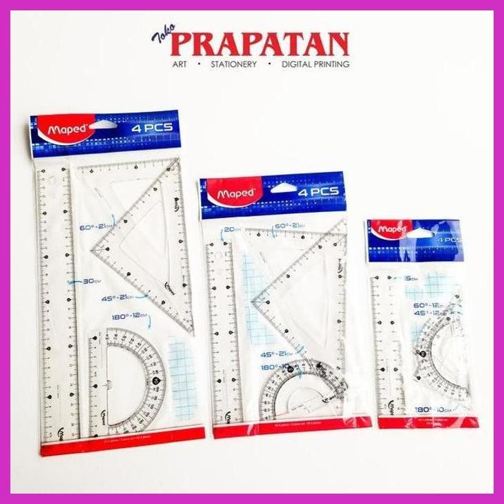 

( SEKOLAH / LUKIS ) READY MAPED RULER ESSENTIALS SET 4PCS / PENGGARIS SET (SENI / MENGGAMBAR / ART / KERAJINAN ) GOOD QUALITY