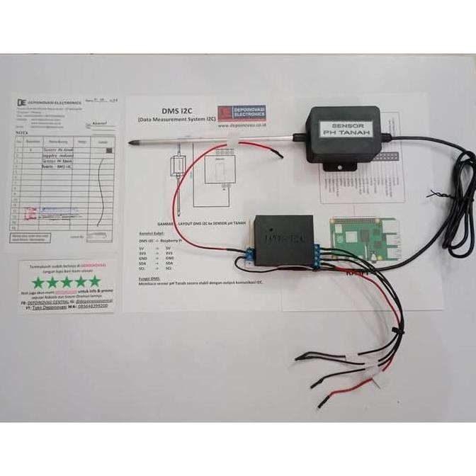 JH8 Sensor pH Tanah Support Arduino Gaess