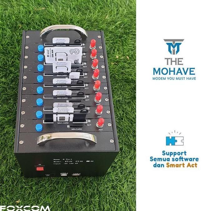 Modem Foxcom 8 Port 4G Usage Used Data Kuota Internet 8Sim Sekaligus New Stok