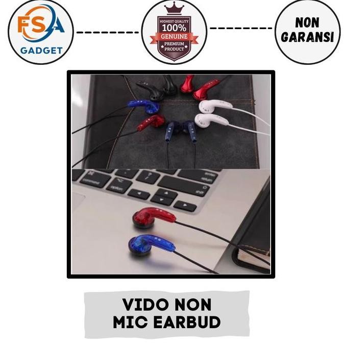 JH8 Vido Headset Legend Bass Suara Jernih Original Non Mic