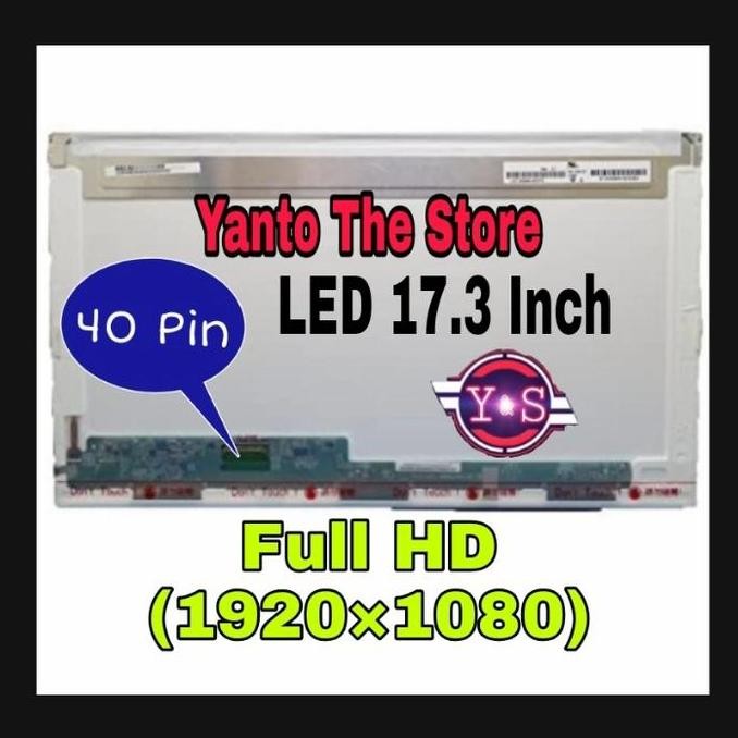 Led Lcd Laptop N173Hge-L11 Lp173Wf1 (Tl) (A1) 17.3 Inch Tebal 40 Pin New Stok