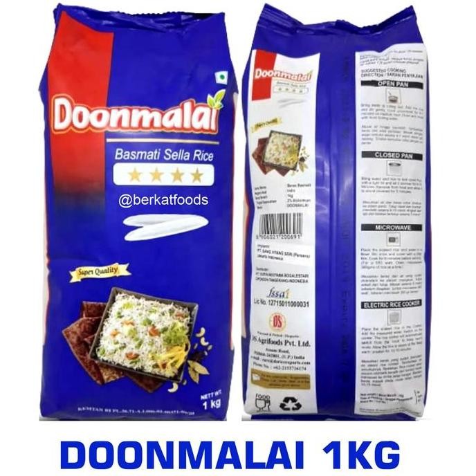 

:0:0:0] Basmati Rice Doonmalai Sella / Beras India Extra Long Super Quality Premium Original Packing