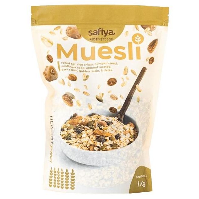 

~@~@~@~@] Muesli Safiya / Cereal Rolled Oat Rice Crispy Pumpkin Sunflower Seed Almond Roasted Dark Raisin Dates