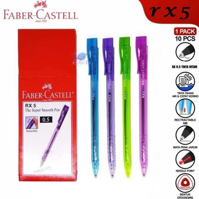 

Produk Baru!! Pulpen Faber Castell RX5 1BOX 10pcs